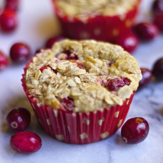 Orange, Cranberry, Oat Muffins