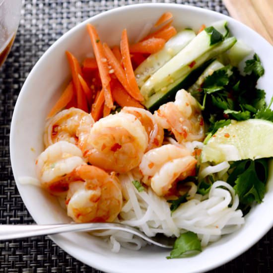 Vietnamese Shrimp Noodle Bowls
