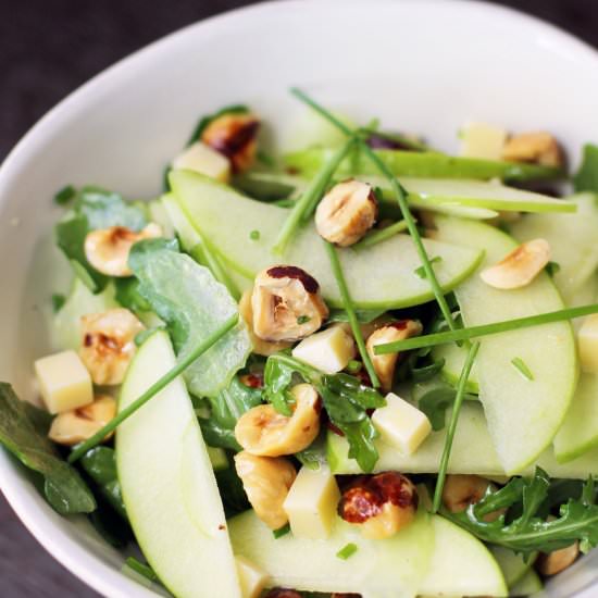 Apple Salad with Gruyere & Hazelnut