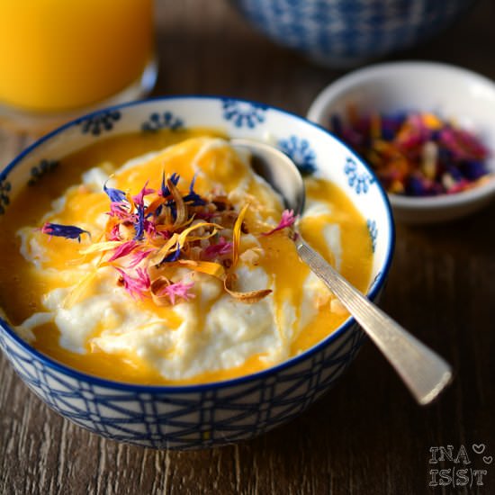 Semolina Quark with Nectarines