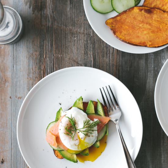 Sweet  Potato “Toast” with Salmon