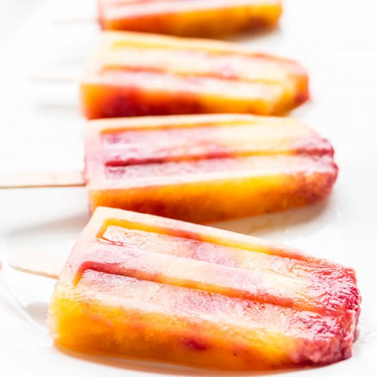 Mango Raspberry Bellini Popsicles