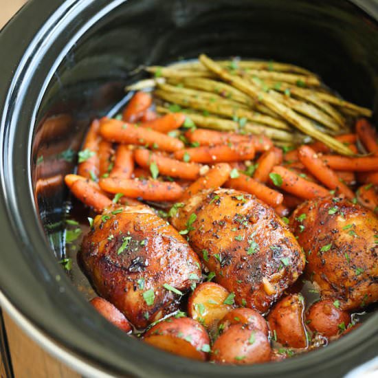 Slow Cooker Honey Garlic Chicken