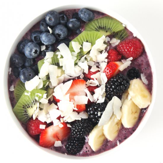 Triple Berry Coconut Acai Bowl