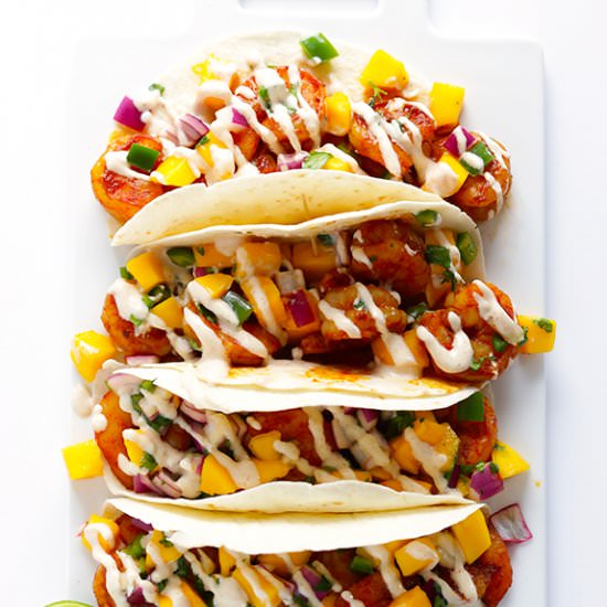 Easy Mango Shrimp Tacos