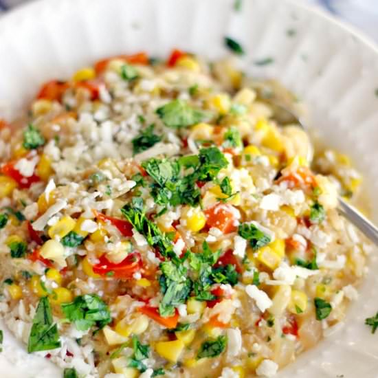 Mexican Corn and Cotija Risotto