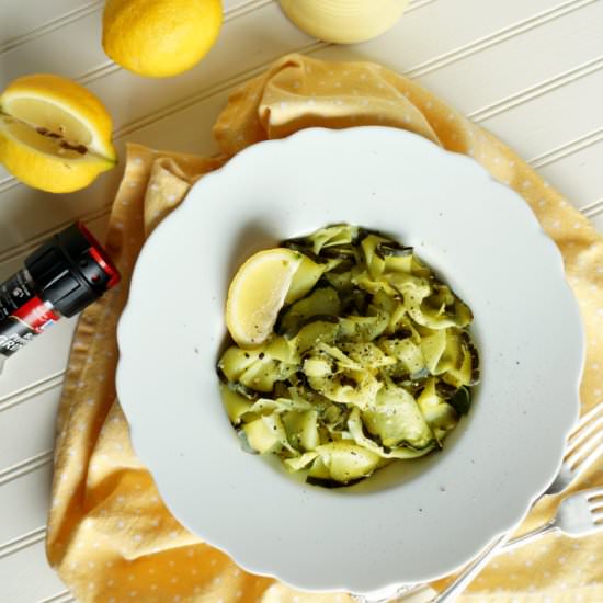Lemon-Garlic Zucchini Ribbons