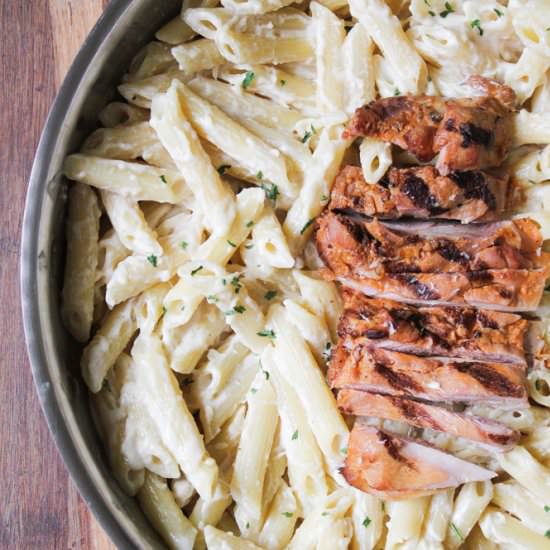 Pollo Asado Parmesan Pasta