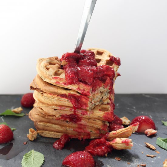 Lemon Mint Waffles