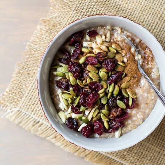 Make-Ahead Steel Cut Oatmeal