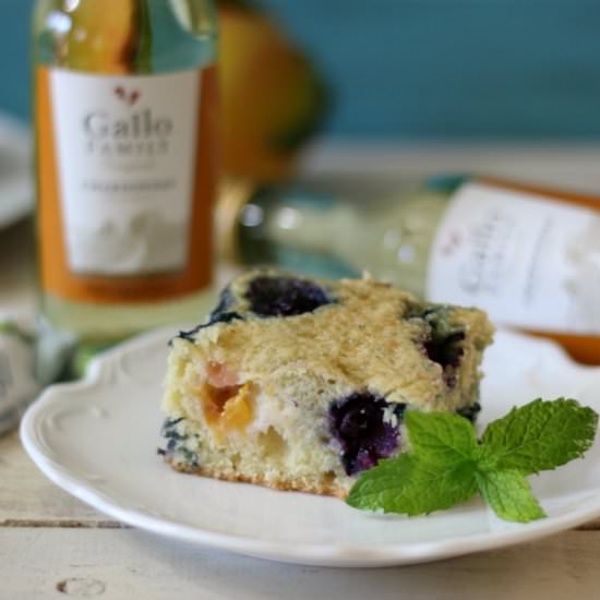 Blueberry Peach Snack Cake