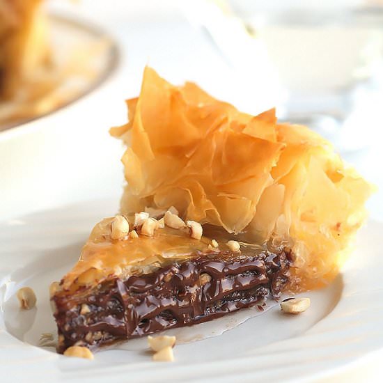 Nutella Hazelnut Baklava Pie