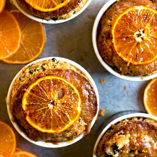Sticky Citrus & Dark Choc Puddings