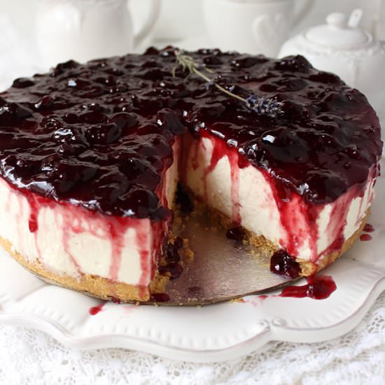 No Bake Morello Cherry Cheesecake