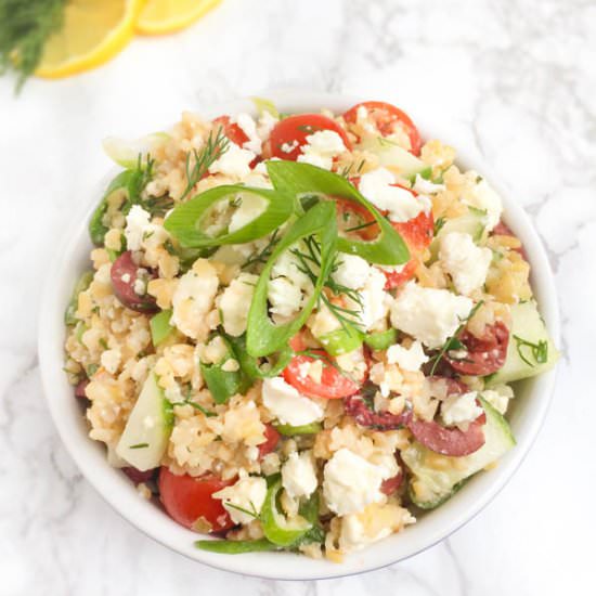 Bulgur Wheat Greek Salad