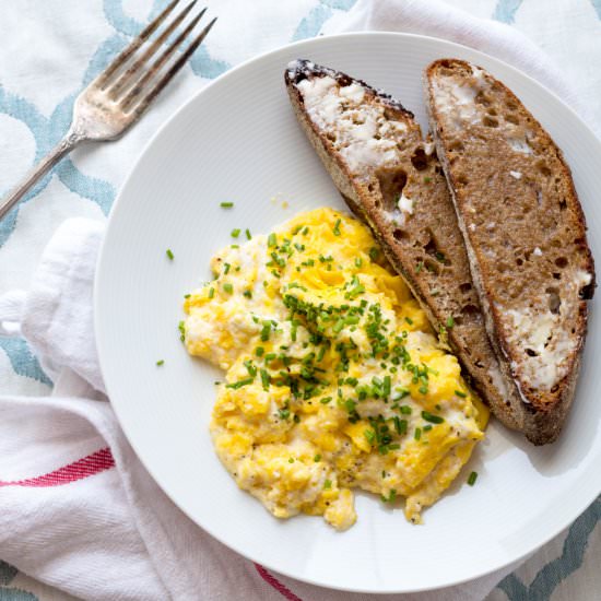 Slow Scrambled Eggs with Ricotta