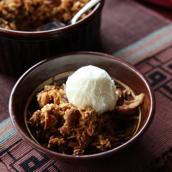 Apple, Rhubarb and Orange Crumble