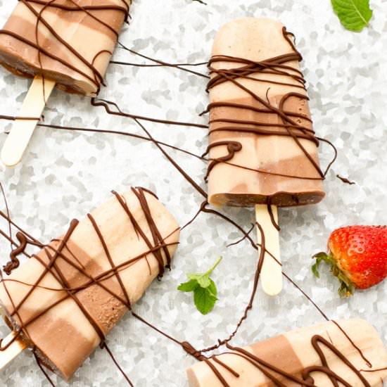 Chocolate Strawberry Banana Pops