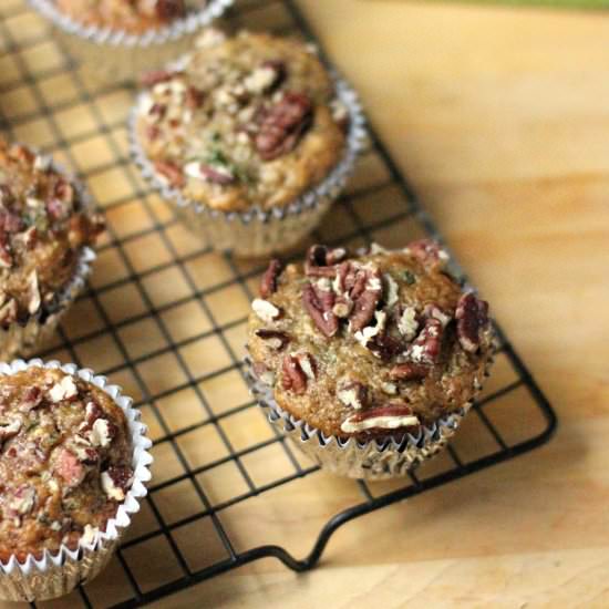 Zucchini Banana Muffins