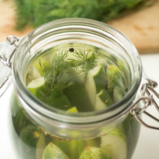 Homemade Pickles with Probiotics