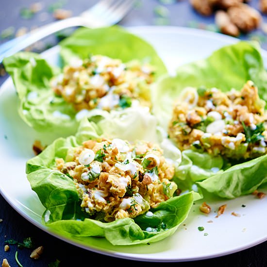 Healthy Chickpea Lettuce Wraps