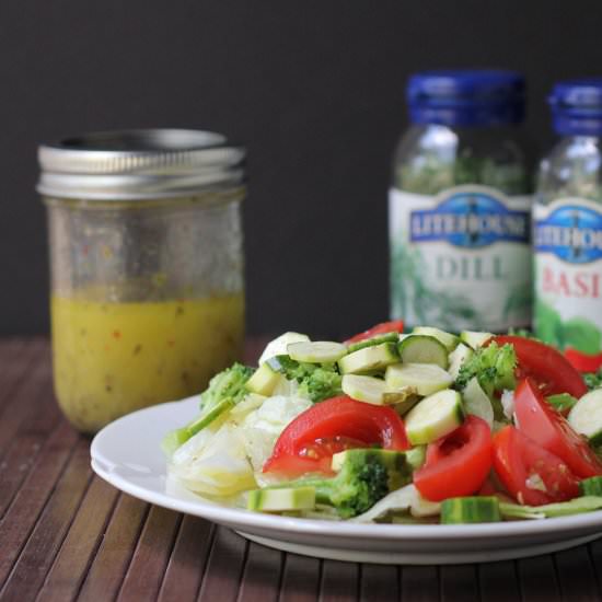 Lemon Basil Dill Salad Dressing