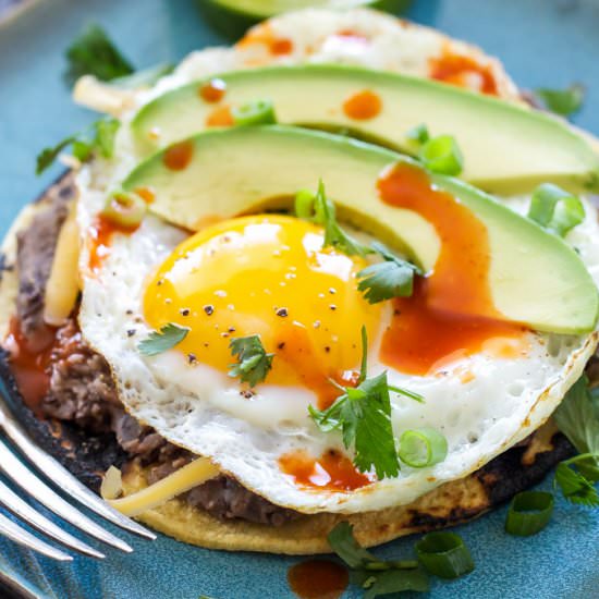Southwest Breakfast Tostadas
