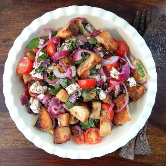 Mozzarella Panzanella Salad