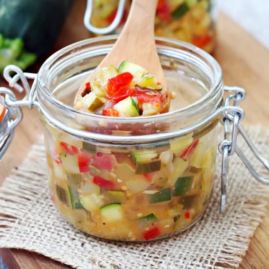 Small Batch Spicy Zucchini Relish
