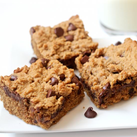 PB chocolate chip snack bars