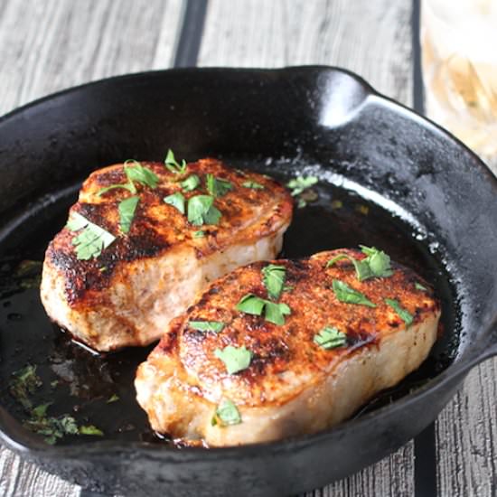 Easy spice-rubbed pork chops