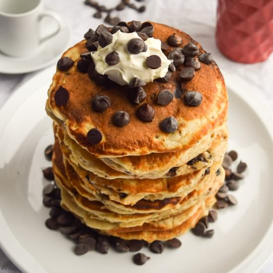 Extra Thick Chocolate Chip Pancakes