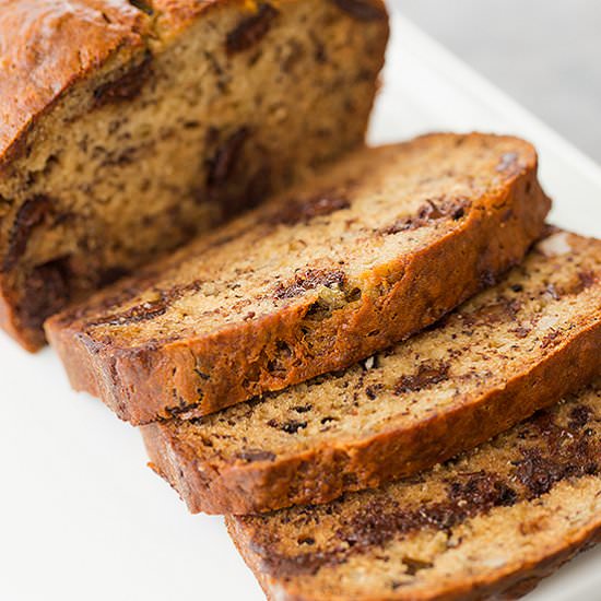 Dark Chocolate Chip Banana Bread