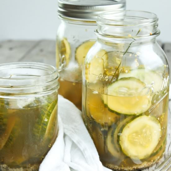 Overnight Refrigerator Dill Pickles