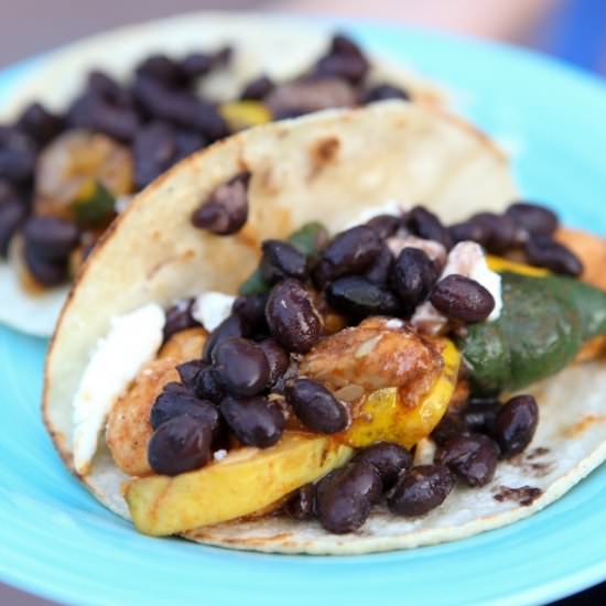 Chicken and Summer Squash Fajitas