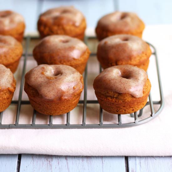 Whole Wheat Mini Pumpkin Donuts