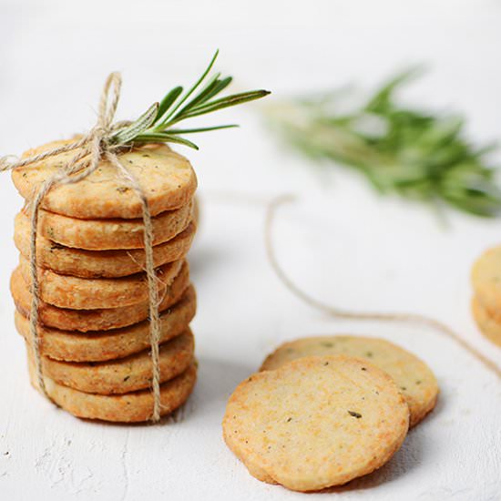 Parmesan & Rosemary Crackers