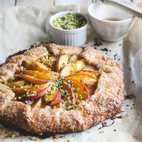 Bourbon-Honey Peach Galette