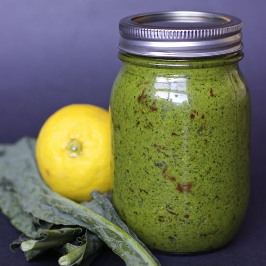 Creamy Kale + Sundried Tomato Pesto