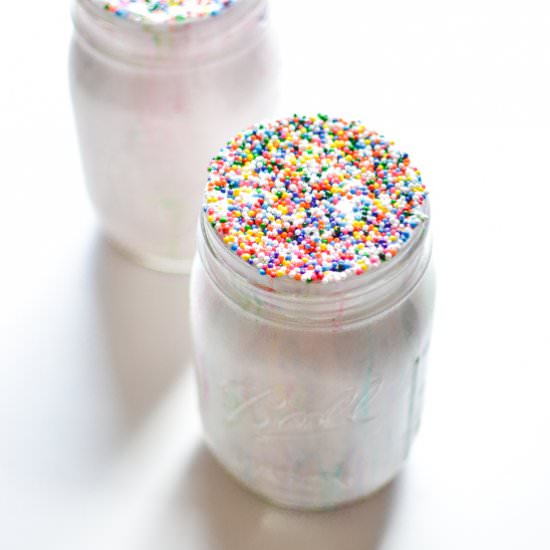 Strawberry Cake Batter Milkshakes