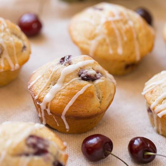 Glazed Cherry Muffins