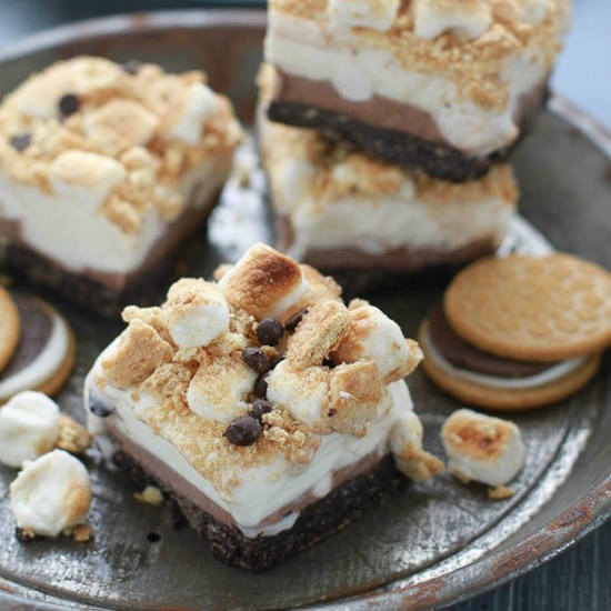 S’mores Ice Cream Bars