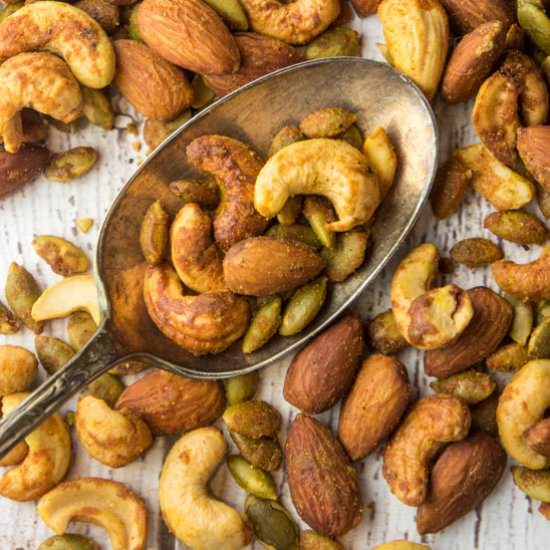 Honey Mustard Roasted Nuts