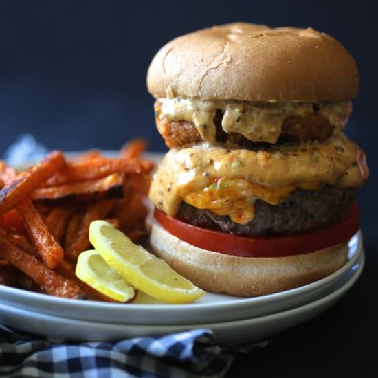 Surf n’ Turf Pimento Burger