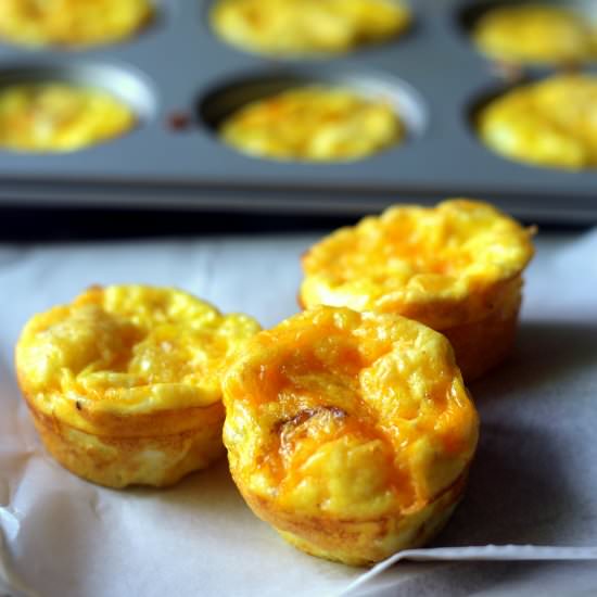 Mini Bacon and Cheddar Egg Muffins