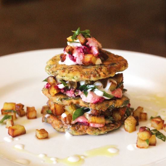 Spinach Cauliflower Griddle Cakes