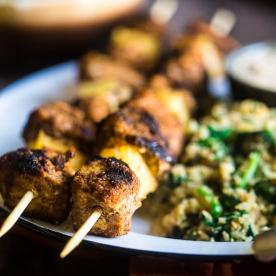 Paleo Indian Chicken Kebabs