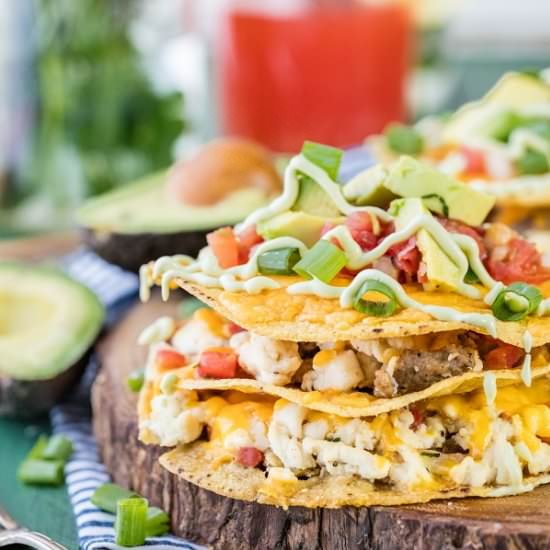 Loaded Breakfast Tostada Stack