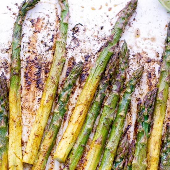 Chili Lime Oven Roasted Asparagus