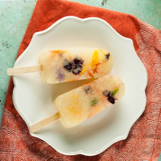 Lemon Elderflower Popsicles